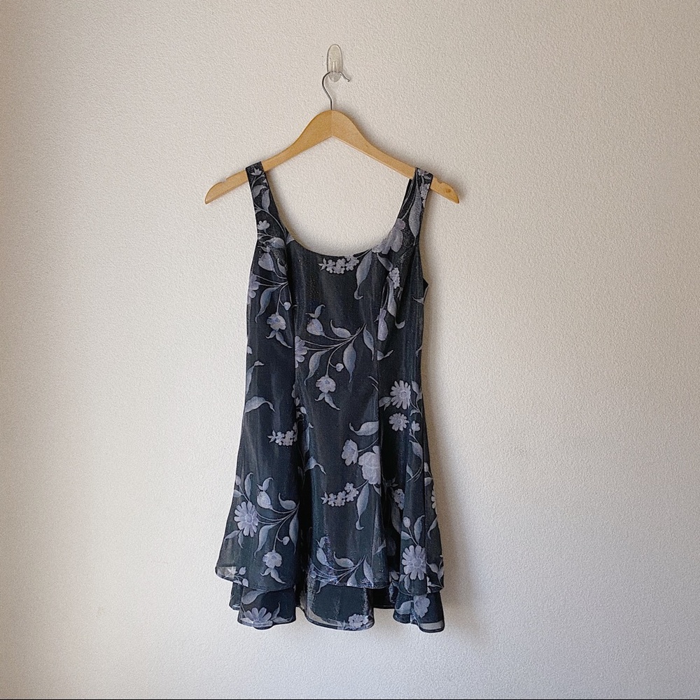 Vintage Floral Sparkly Dress